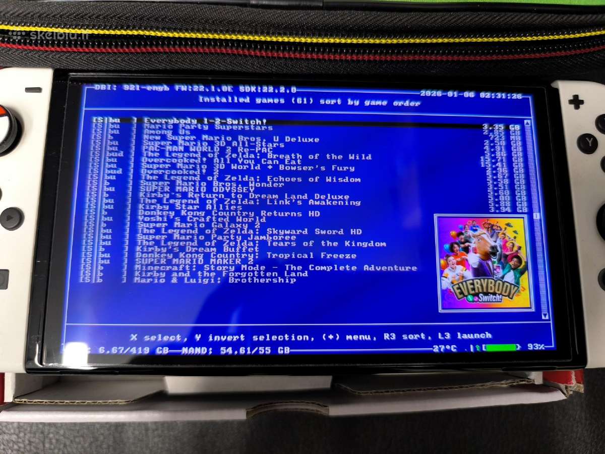 Atrištas Nintendo Switch Oled 512gb 60 žaidimų - nuotraukos Nr. 5