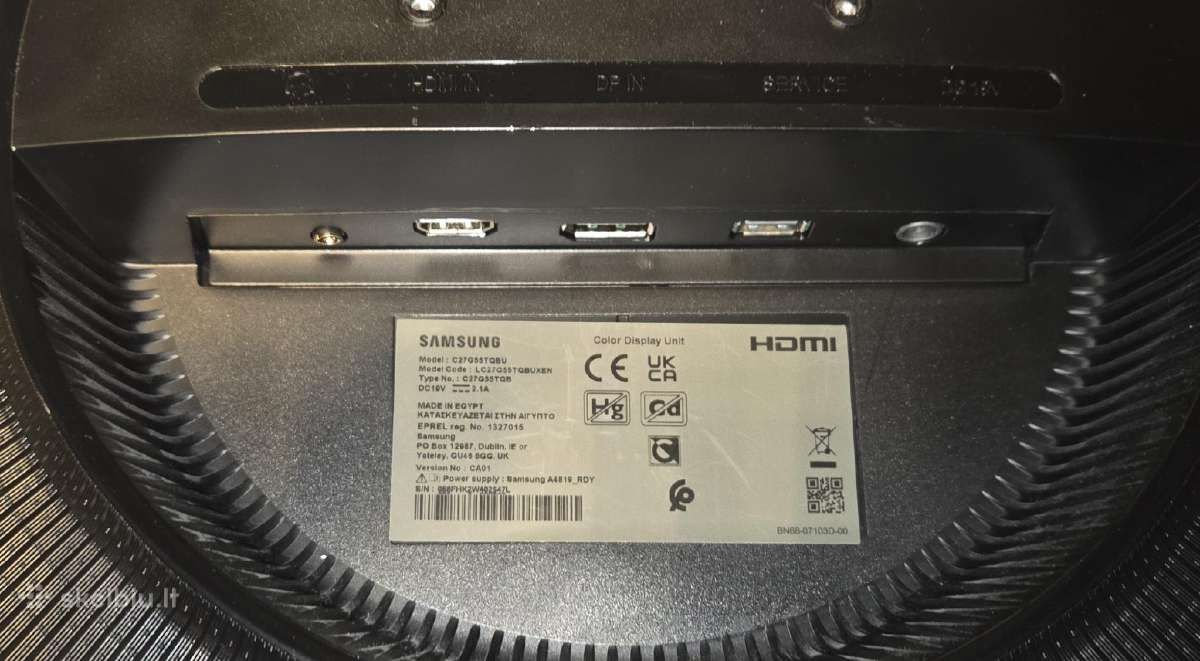 Du Samsung 27' G55t Qhd, 144hz Odyssey monitoriai - nuotraukos Nr. 3