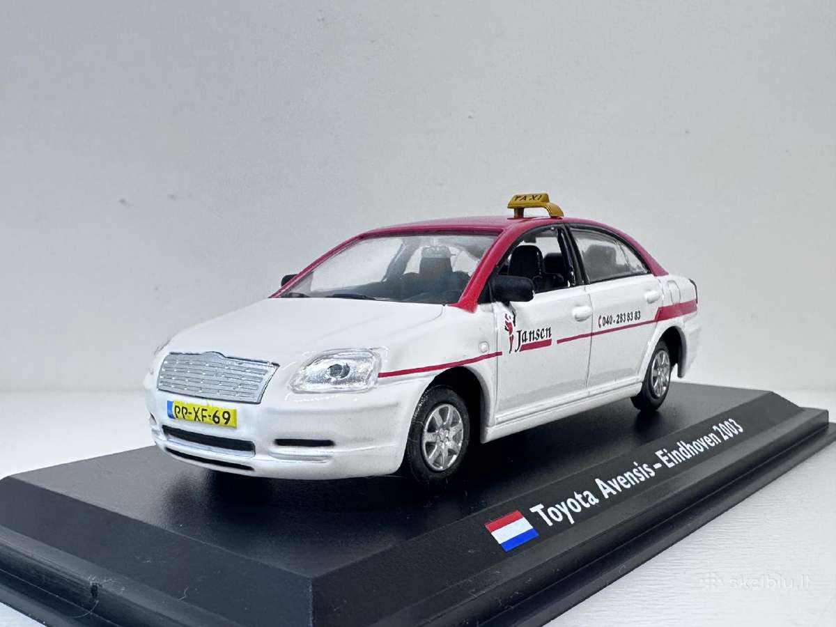 Toyota Avensis Eindhoven Taxi 2003 balt/ra 1:43 - nuotraukos Nr. 3