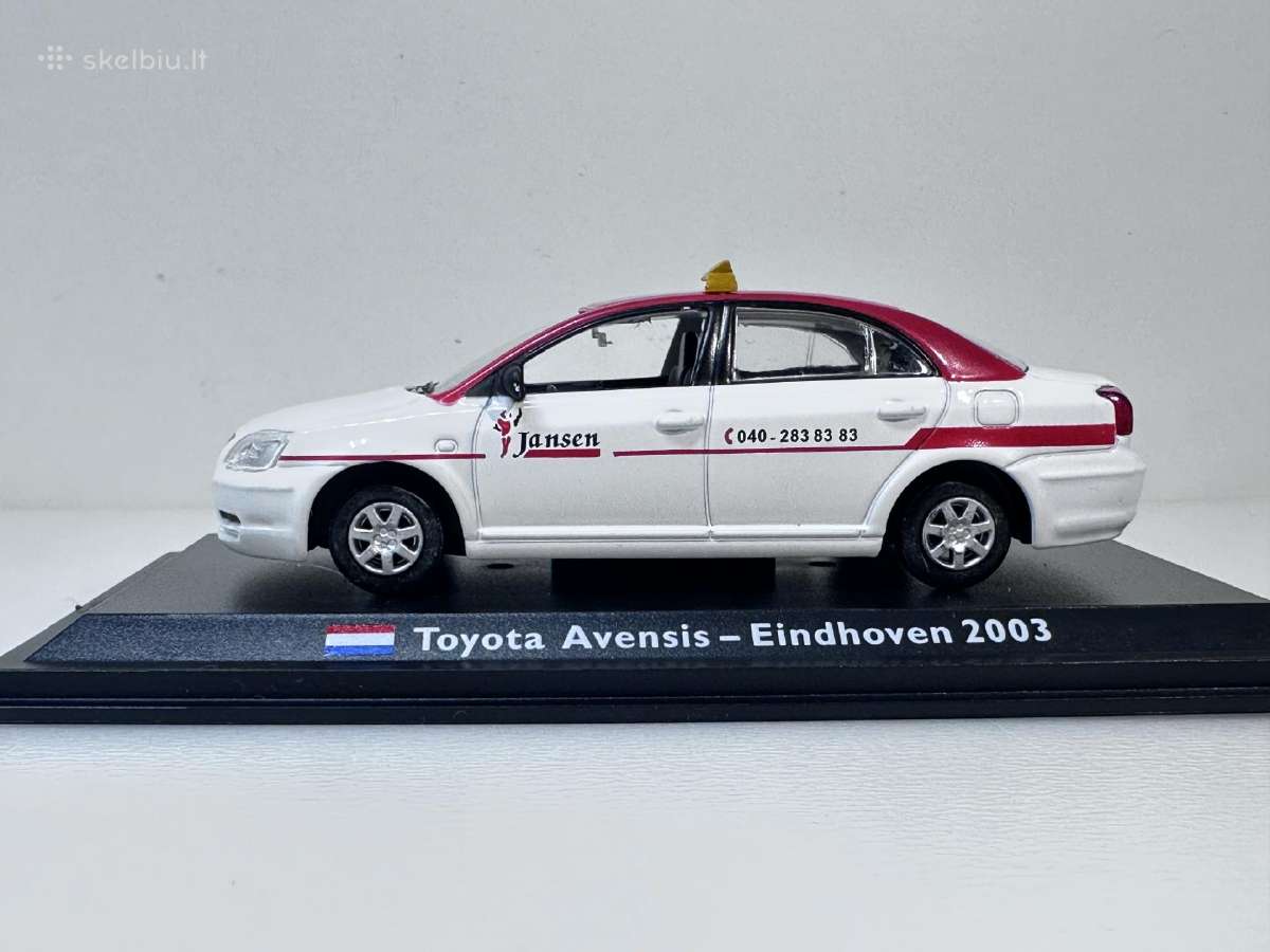 Toyota Avensis Eindhoven Taxi 2003 balt/ra 1:43 - nuotraukos Nr. 5