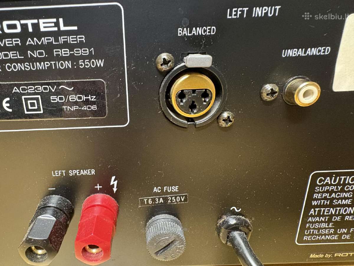 Parduodu Rotel rb-991ir Rotel Rsp-960ax - nuotraukos Nr. 5