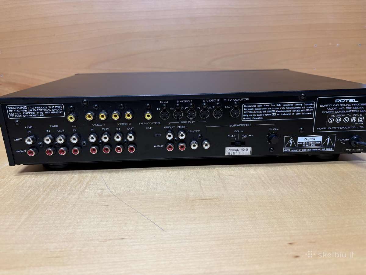 Parduodu Rotel rb-991ir Rotel Rsp-960ax - nuotraukos Nr. 7