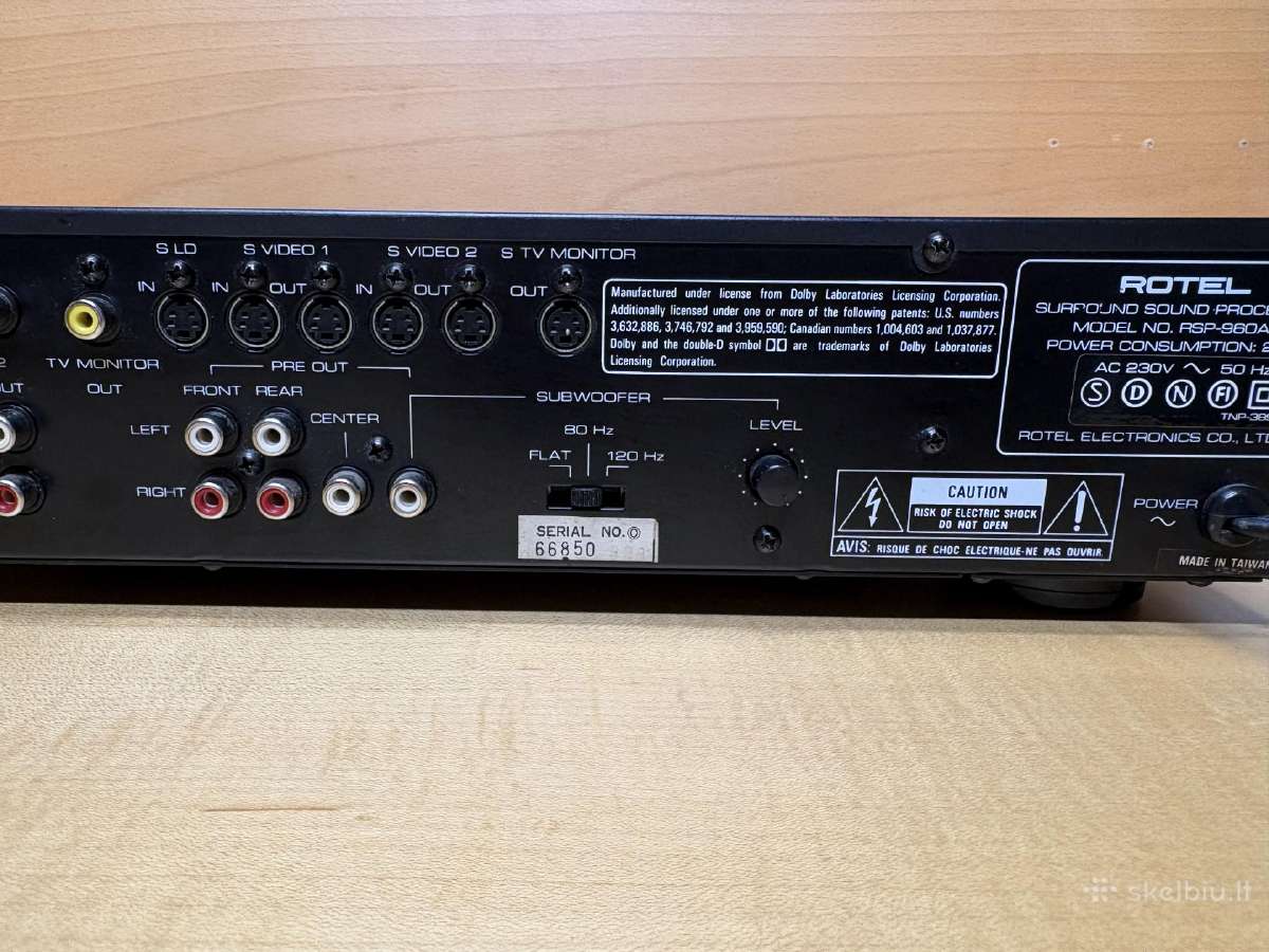 Parduodu Rotel rb-991ir Rotel Rsp-960ax - nuotraukos Nr. 9