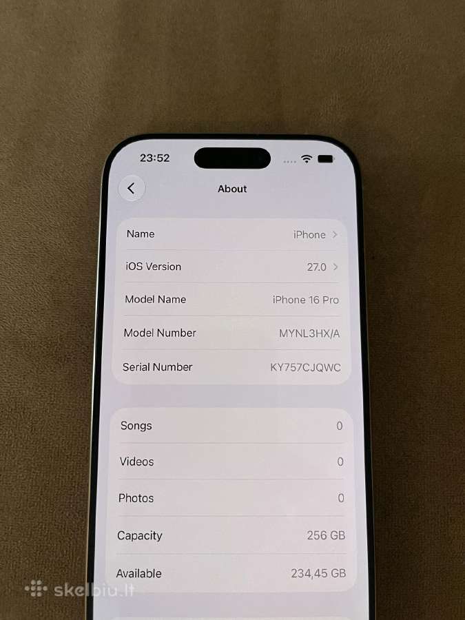 iPhone 16 pro, 256gb, 88% baterija - nuotraukos Nr. 4