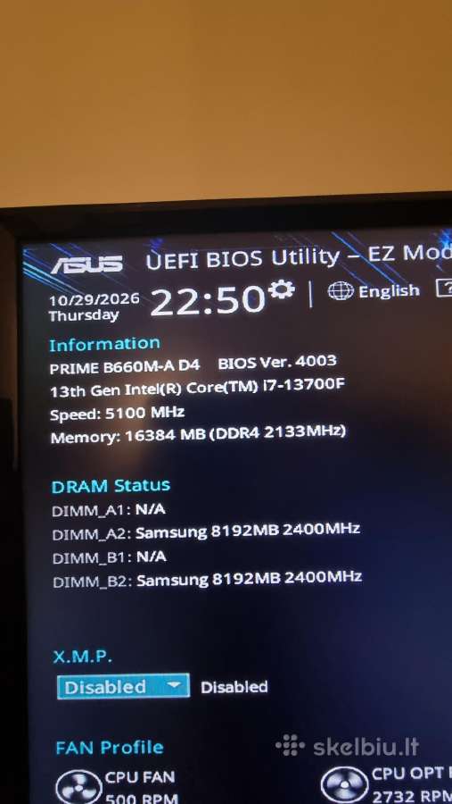 Intel i7-13700f +Asus Prime B660m-a D4 +240mm Ai - nuotraukos Nr. 4