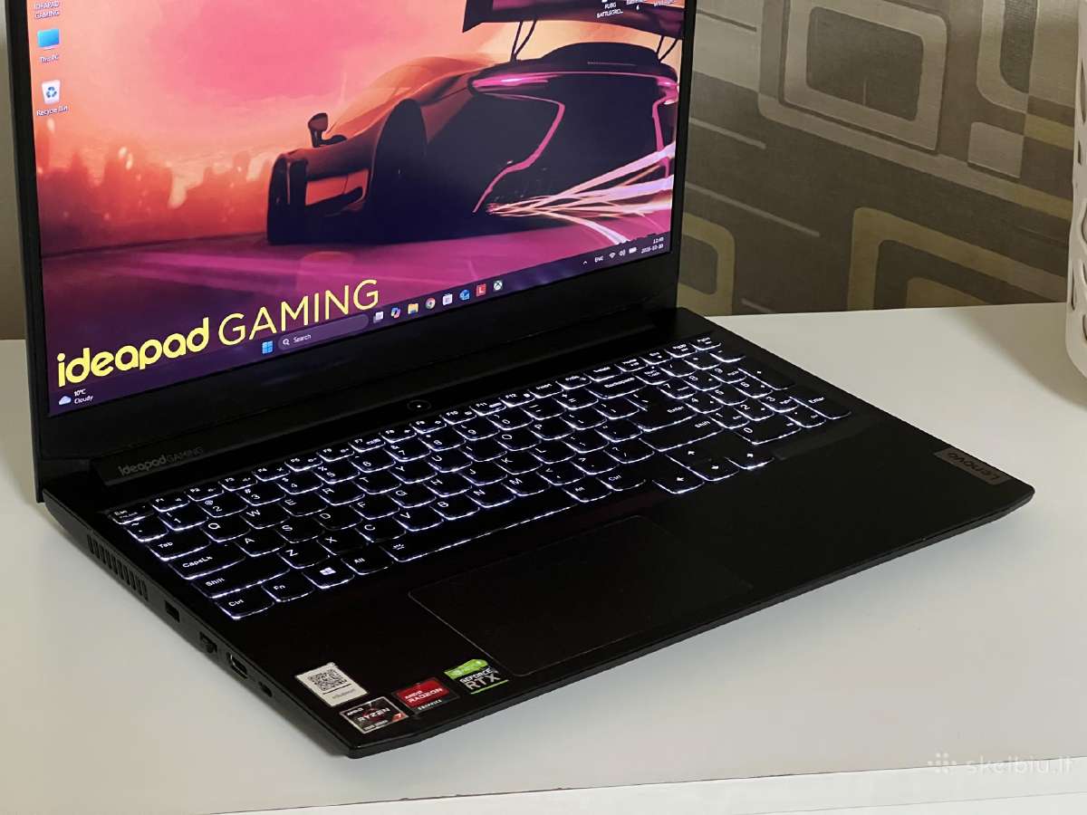 Parduodamas Ideapad Gaming su Rtx 3050, Ryzen 7. - nuotraukos Nr. 3