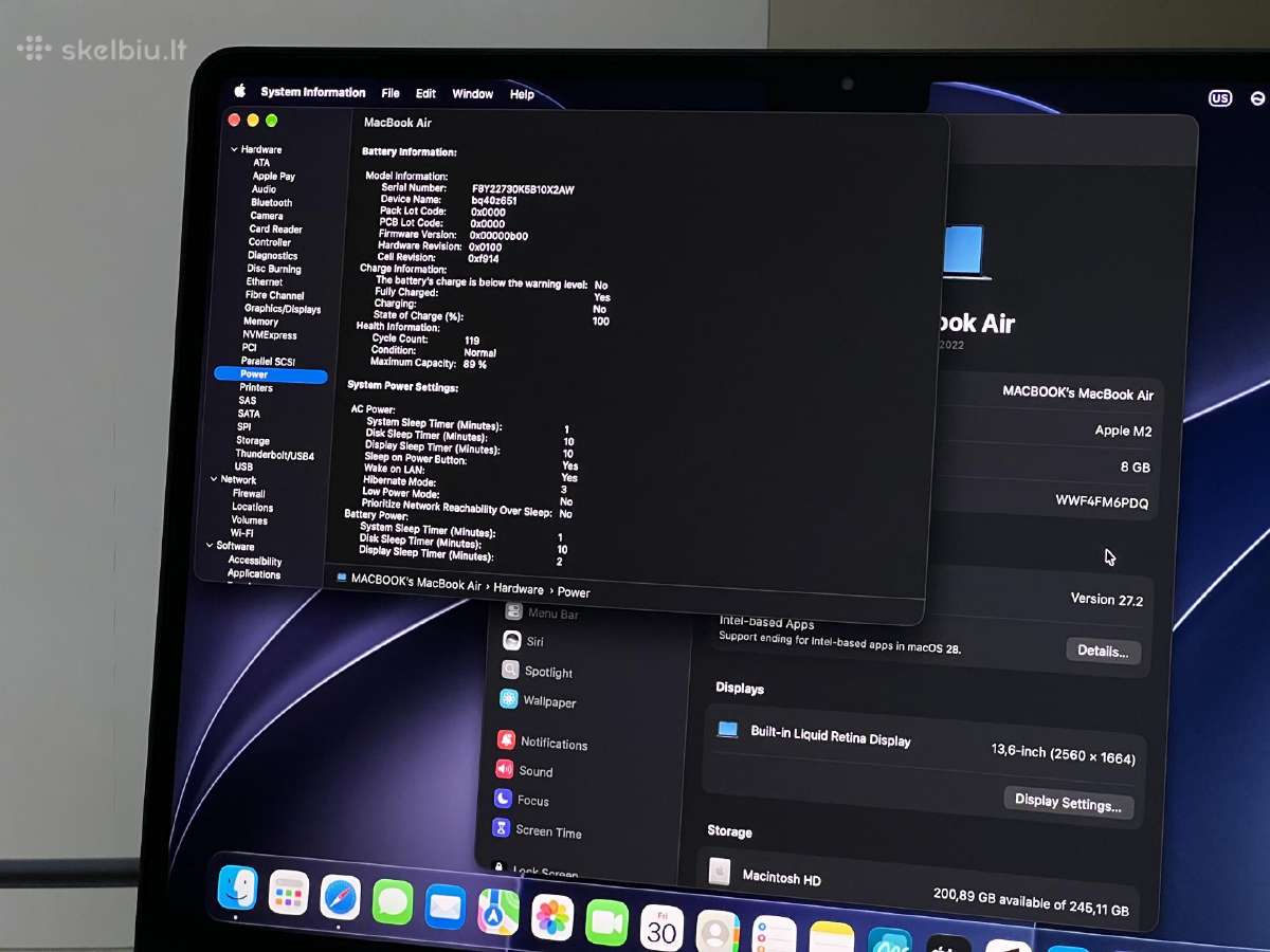 Parduodamas MacBook Air su Apple M2, Liquid Retina - nuotraukos Nr. 12