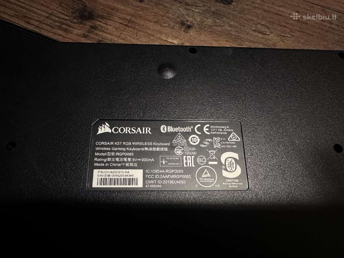 Corsair K57 Rgb Wireless - nuotraukos Nr. 5