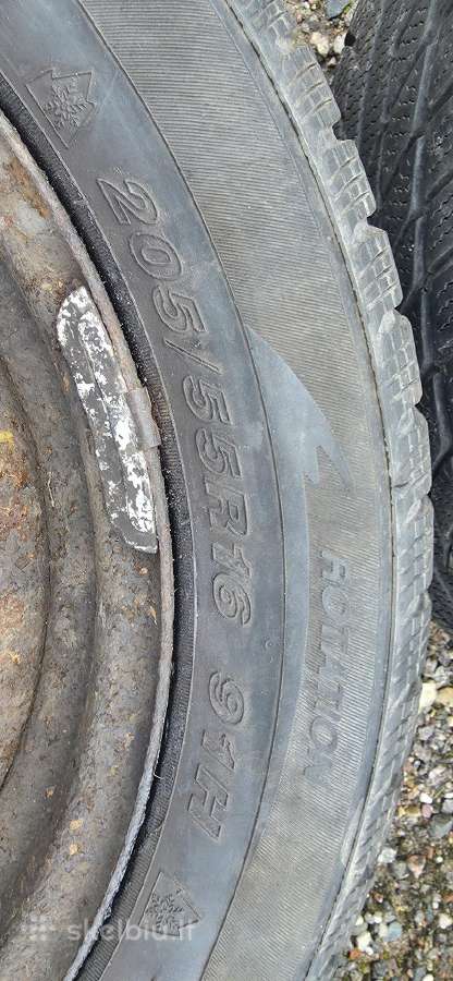 Žieminiai ratai R16 5x100 (nuo benzininės Toyota - nuotraukos Nr. 3