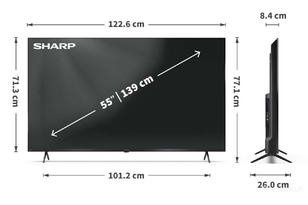 Sharp 55" 140cm Smart 4k Uhd 2023m - nuotraukos Nr. 20