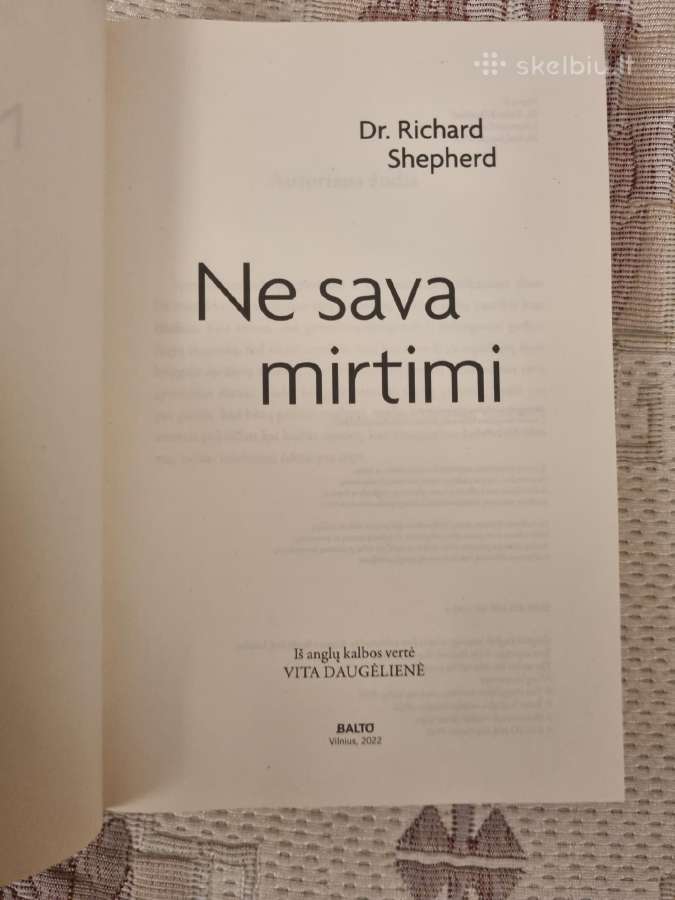 Dr.richard Shepherd ,Ne sava mirtimi - nuotraukos Nr. 2