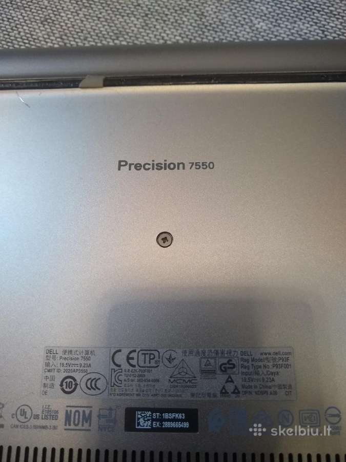 Precision 7550 10885h/16/32/rtx3000 - nuotraukos Nr. 7