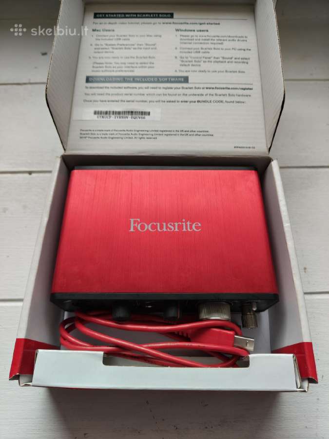 Focusrite Scarlett Solo (2nd Gen) - nuotraukos Nr. 2