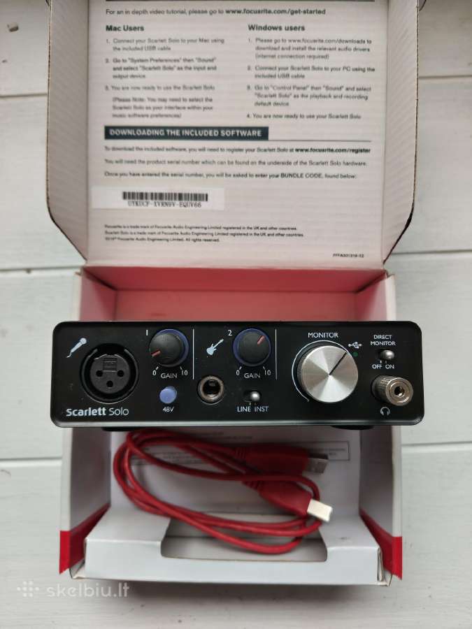 Focusrite Scarlett Solo (2nd Gen) - nuotraukos Nr. 3