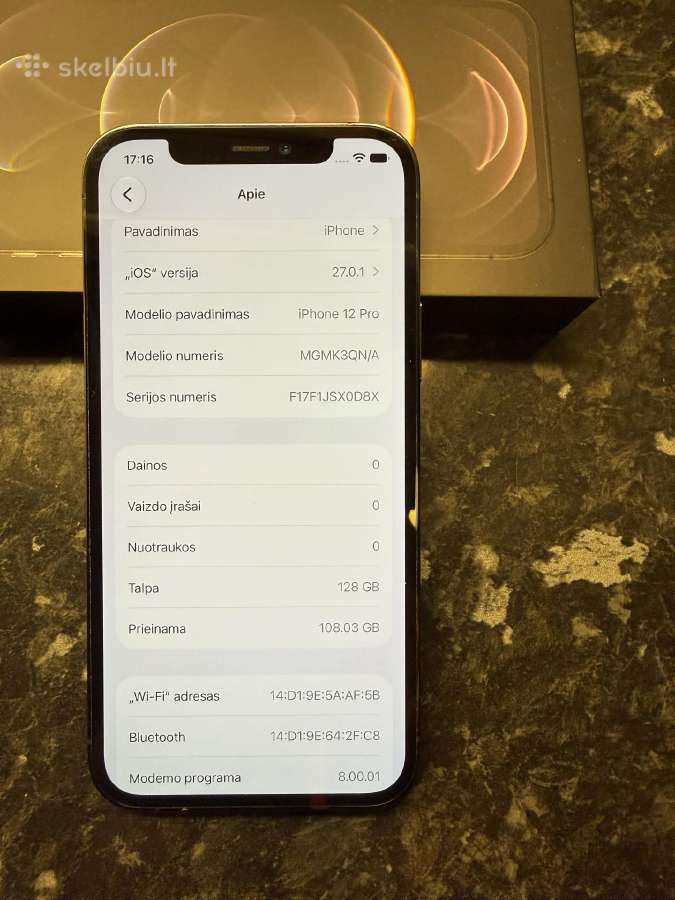 iPhone 12pro, 128gb kaip naujas - nuotraukos Nr. 3