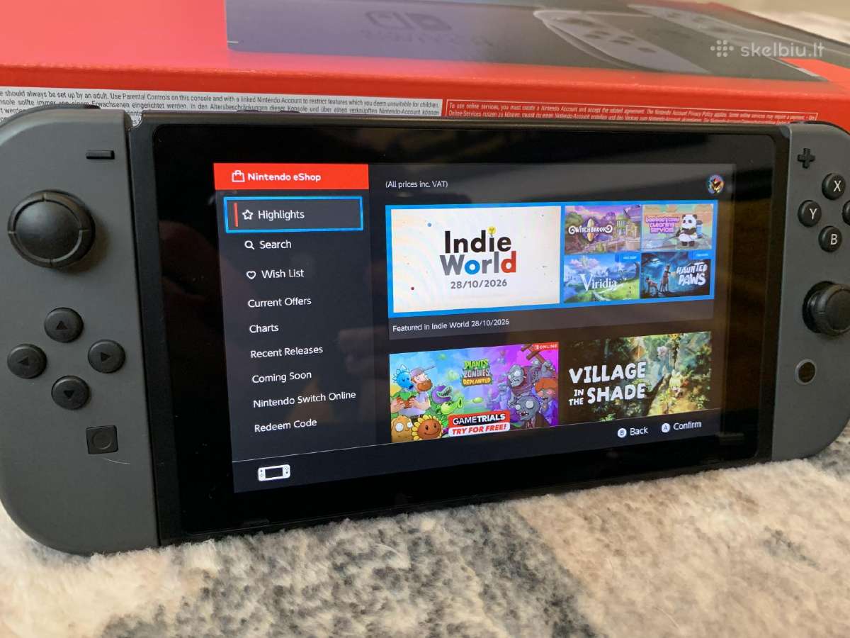 Nintendo Switch LCD Pilna Komplektacija - nuotraukos Nr. 10