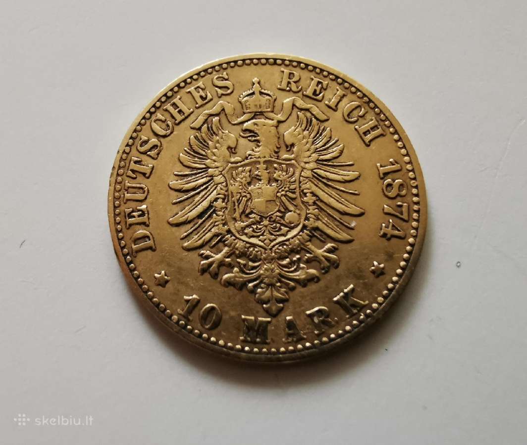 10 Markių 1874 Reta - nuotraukos Nr. 5