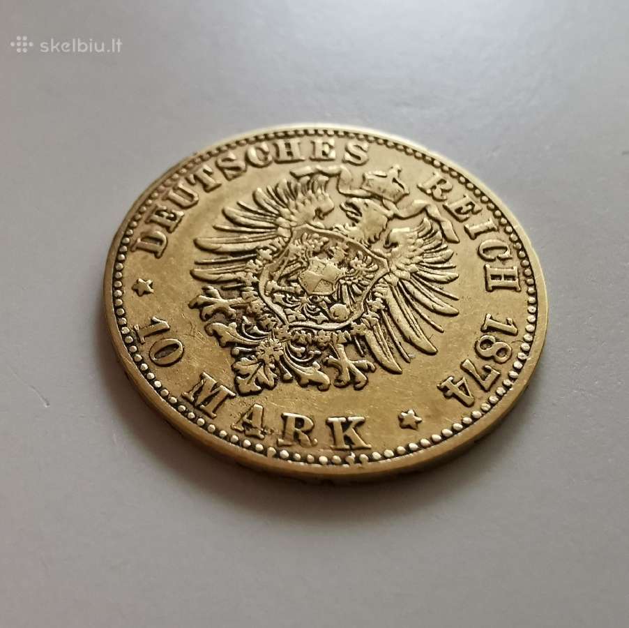 10 Markių 1874 Reta - nuotraukos Nr. 9