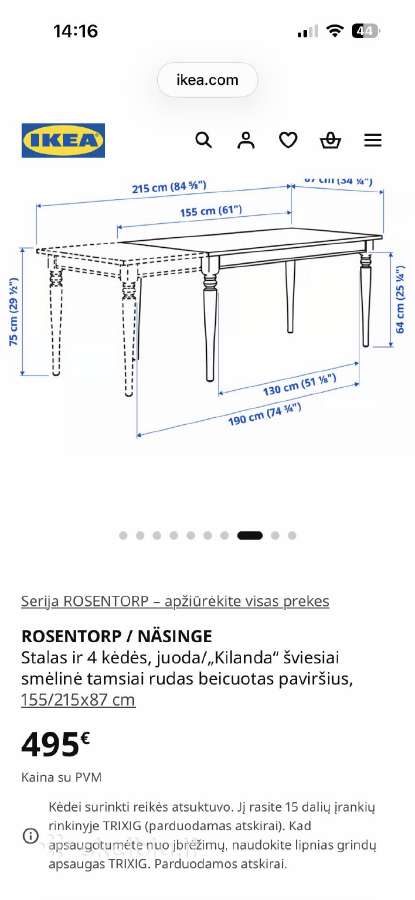 Valgomojo stalas Ikea - nuotraukos Nr. 7