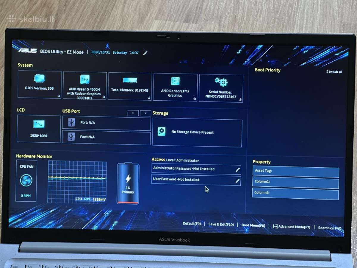 Parduodu Asus Vivobook 15 su ryzen 5 4600h, 8gb - nuotraukos Nr. 7