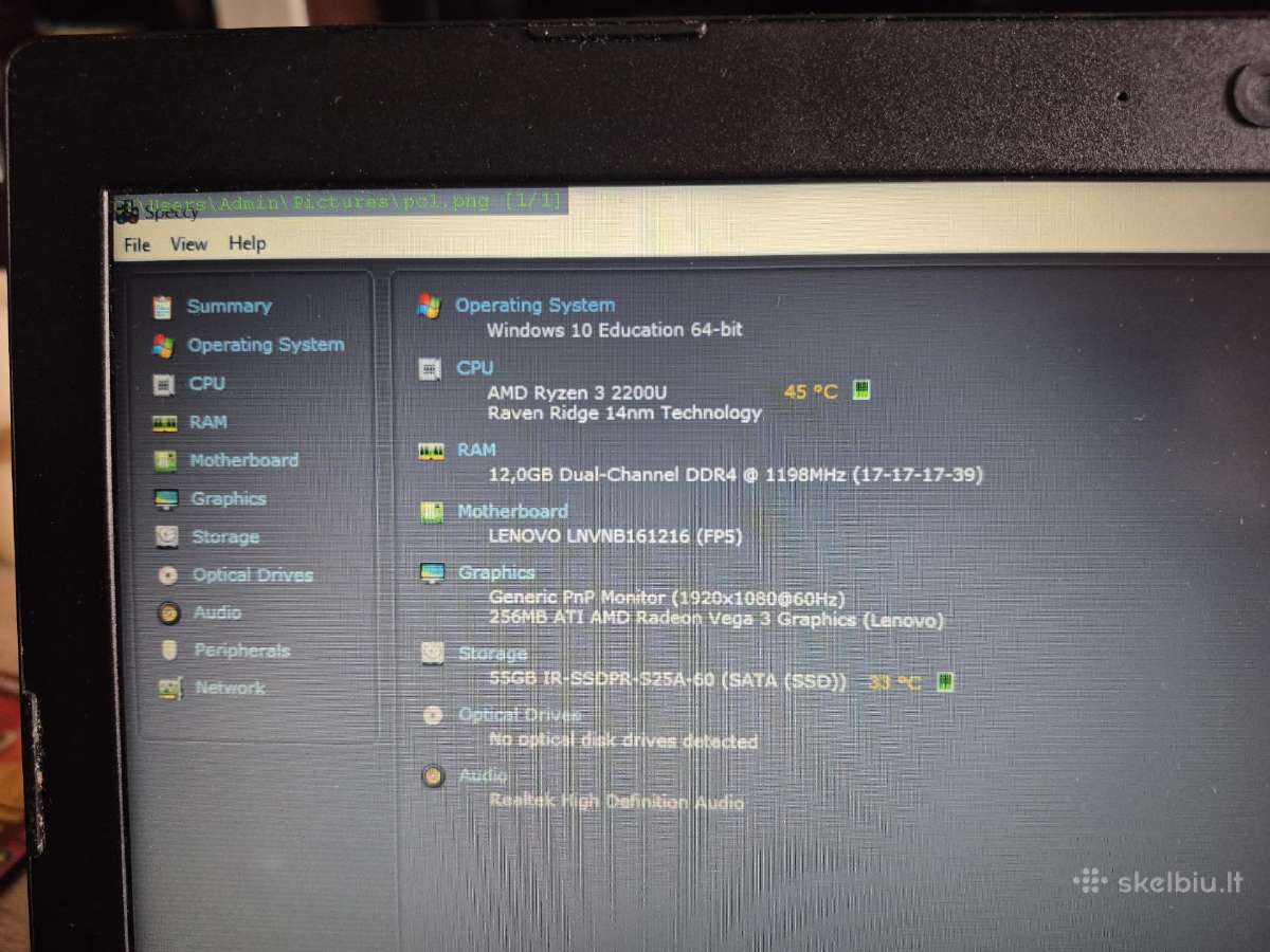 Lenovo 12gb RAM, Amd Ryzen 3, Win 10 - nuotraukos Nr. 2
