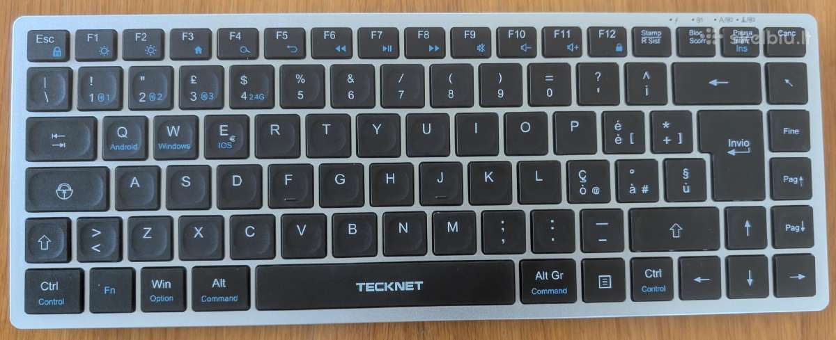 Tecknet belaidė Bluetooth klaviatūra (usb+bt) - nuotraukos Nr. 2