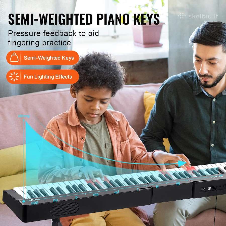 Elektrinis pianinas 88 klavišu su stovu - nuotraukos Nr. 2
