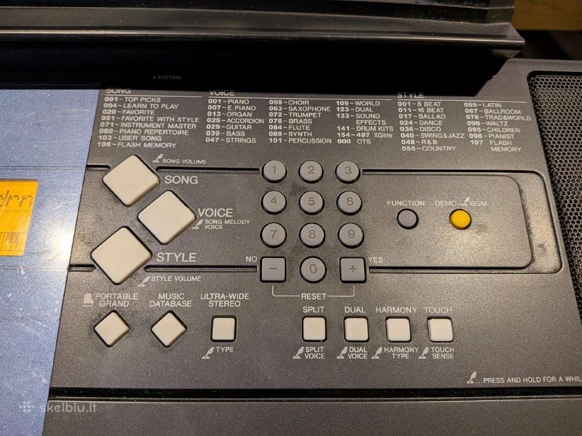 Sintezatorius Yamaha Psr E333 - nuotraukos Nr. 2