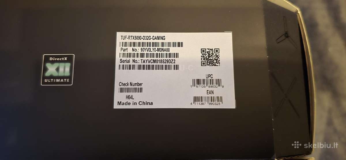 Asus Tuf Rtx 5090 Oc 32gb - nuotraukos Nr. 9