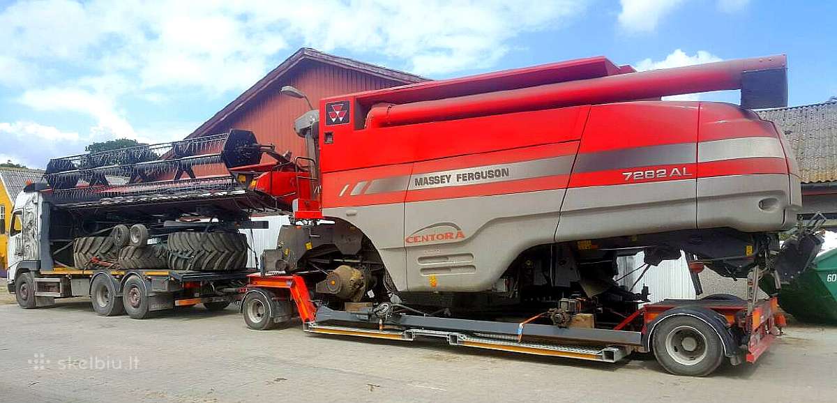 Kombainų transportavimas, žemagrindis tralas - nuotraukos Nr. 2