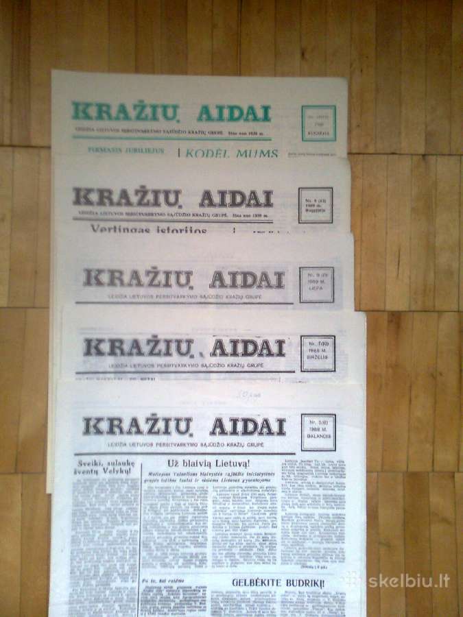 Ivairiu miestu, 1988-1992 m. sajudzio laikrasciai - nuotraukos Nr. 3