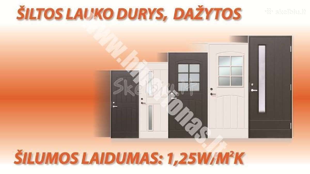 Šiltos lauko dazytos durys Vilniuje K = 0,77 W/m2 - nuotraukos Nr. 8