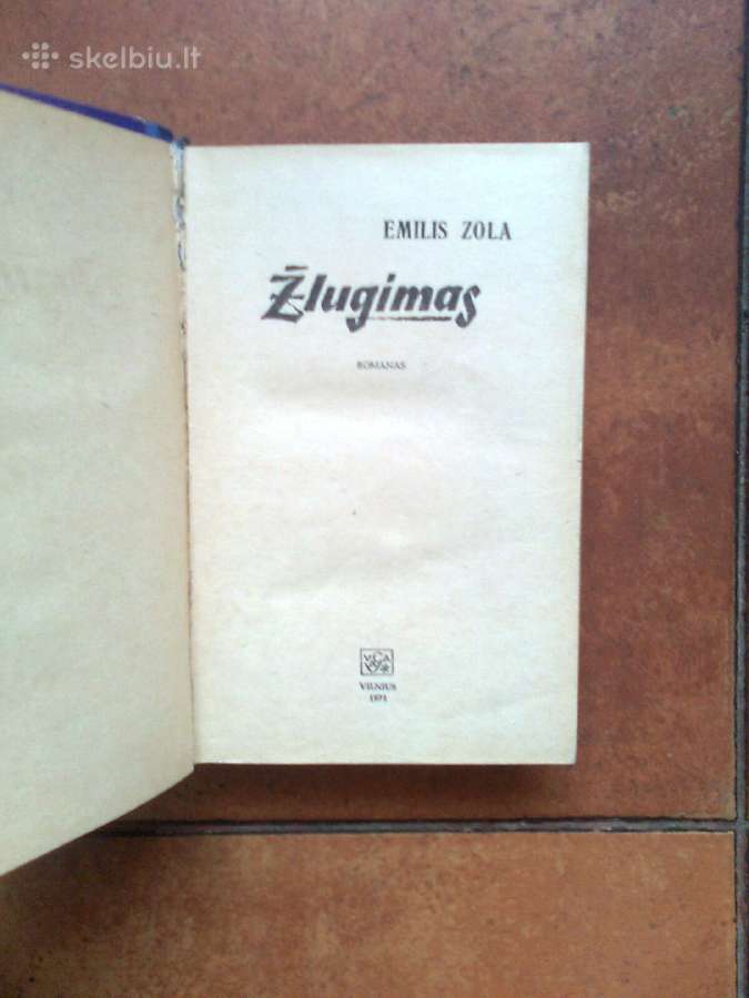 E. Zola " Zlugimas" 1971 metai - nuotraukos Nr. 3