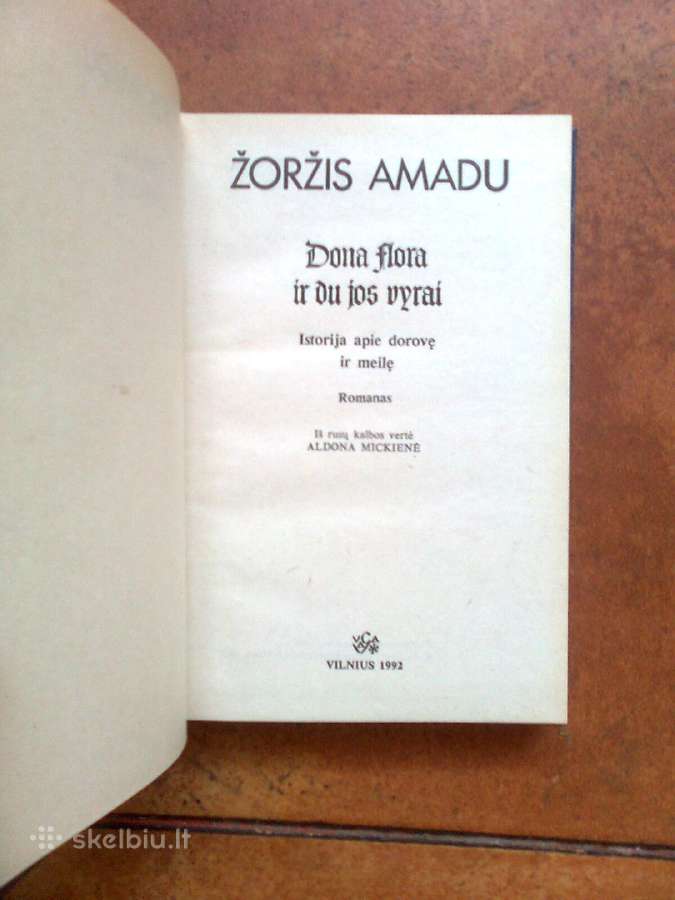 Z. Amadu " Dona Flora ir du jos vyrai" 1992 metai. - nuotraukos Nr. 2