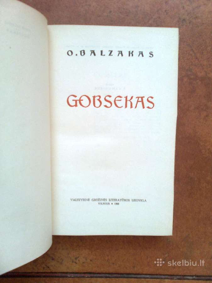 Onore de Balzakas " Gobsekas" 1960 metai - nuotraukos Nr. 3