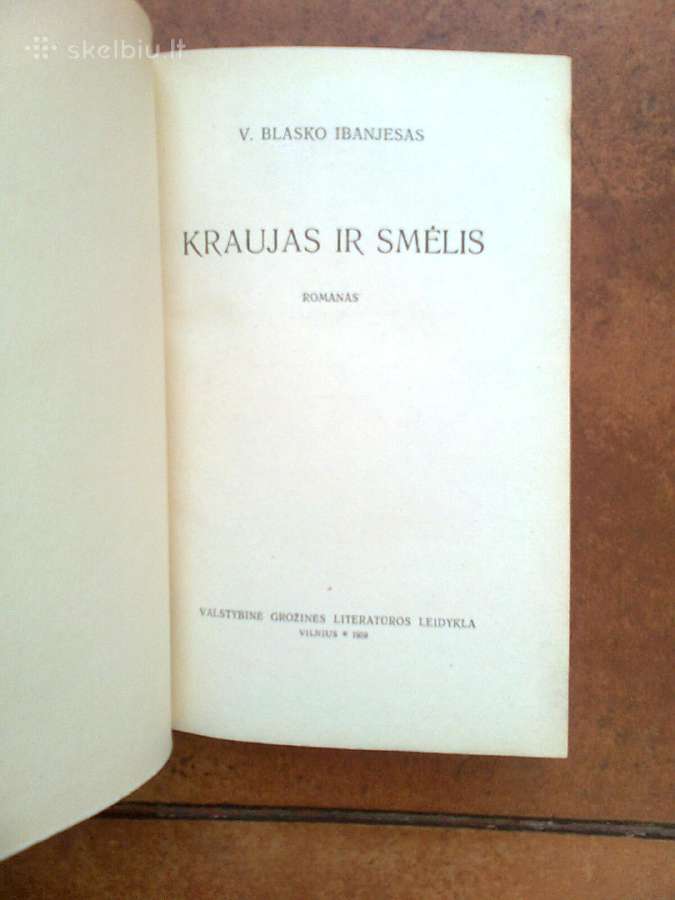 V. Blasko - Ibanjesas " Kraujas ir smelis" 1959 m. - nuotraukos Nr. 3