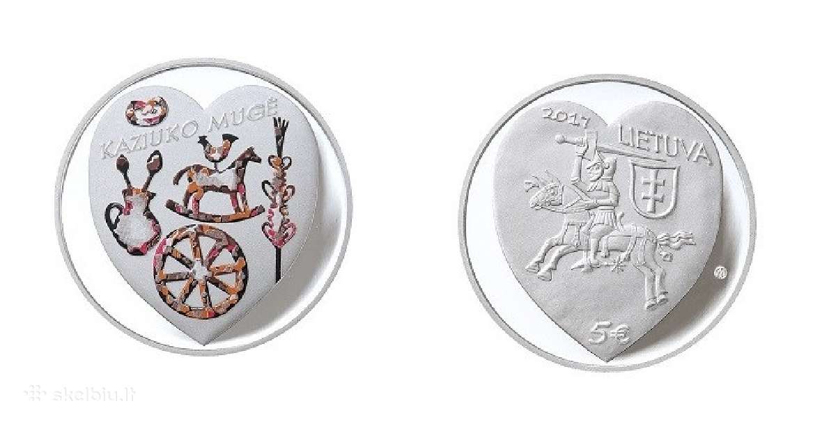5 ir 1,5 eurų, skirtos Kaziuko mugei