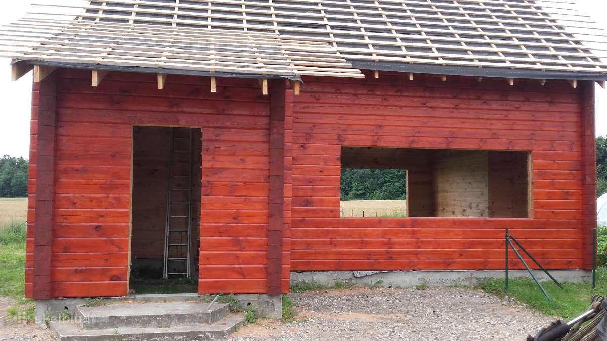 Medinių namų ir fasadų dažymas - nuotraukos Nr. 9