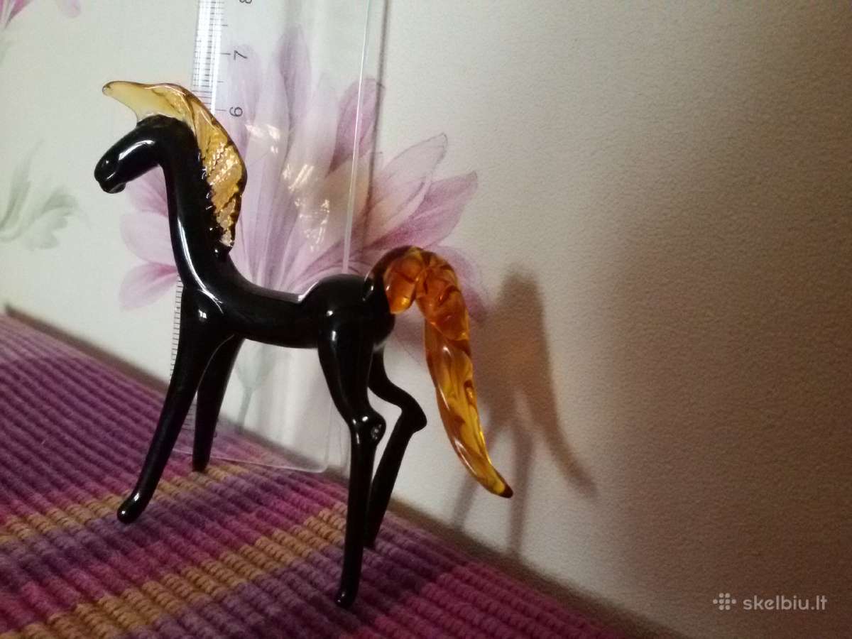 Skulpturėlė stiklinio arkliuko kolekcijai,dovanai - nuotraukos Nr. 3