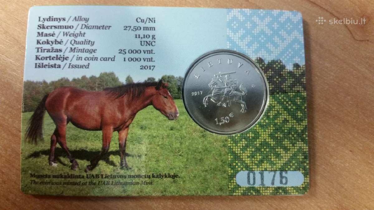 1,5 eur Žemaitukui ir Lietuvos skalikui kortelėje - nuotraukos Nr. 2