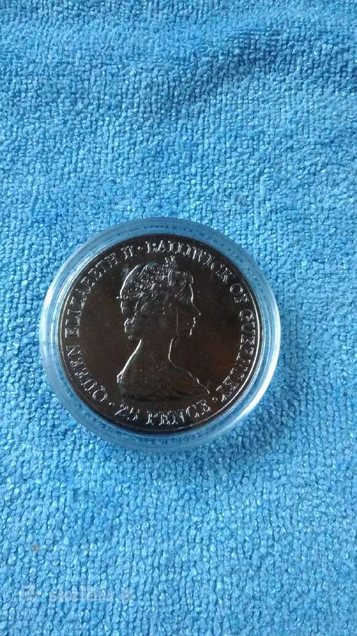Moneta Guernsey 1980m. 25 centu, cu-ni - nuotraukos Nr. 2