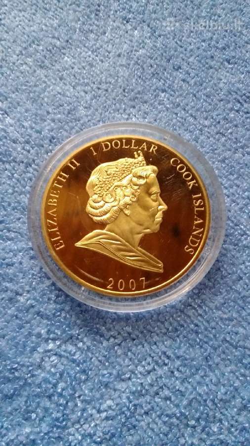 Moneta Cook island 2007m. 1 dollar cu-ni - nuotraukos Nr. 2