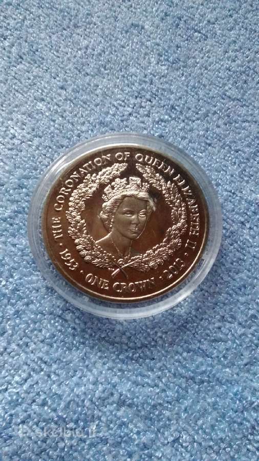 Moneta Falkland isl. 1 krona, 2013 m. cu-ni