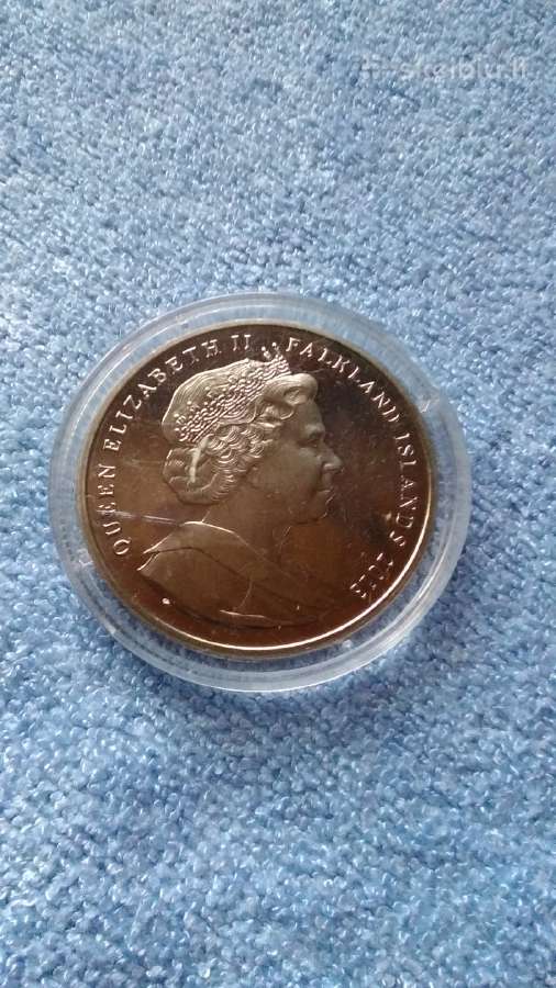 Moneta Falkland isl. 1 krona, 2013 m. cu-ni - nuotraukos Nr. 2