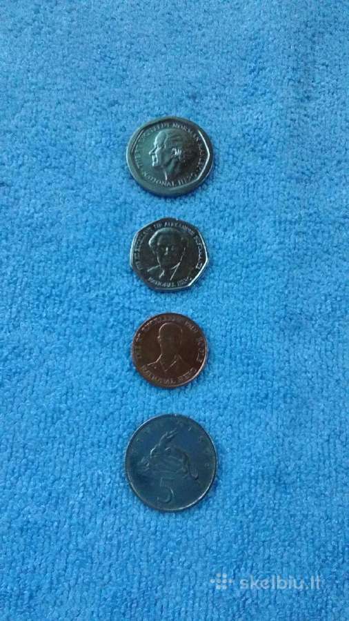 Jamajkos 4 monetos 5$, 1$, 0,10ct 0,05ct