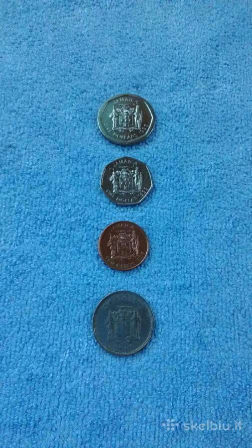 Jamajkos 4 monetos 5$, 1$, 0,10ct 0,05ct - nuotraukos Nr. 2