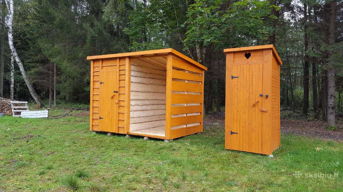 Lauko tualetai,lauko dušai,lauko WC,malkinės .
