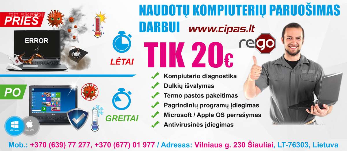 Naudotų Kompiuterių Paruošimas Darbui