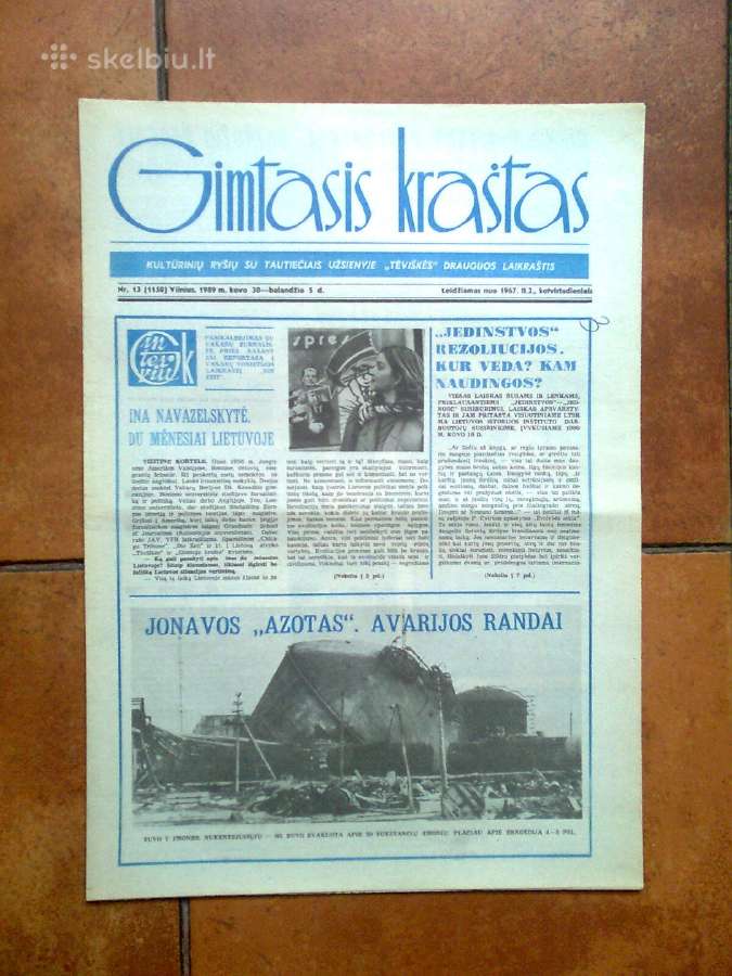 Laikraščių "Gimtasis Kraštas" 1989 metų komplektas - nuotraukos Nr. 3