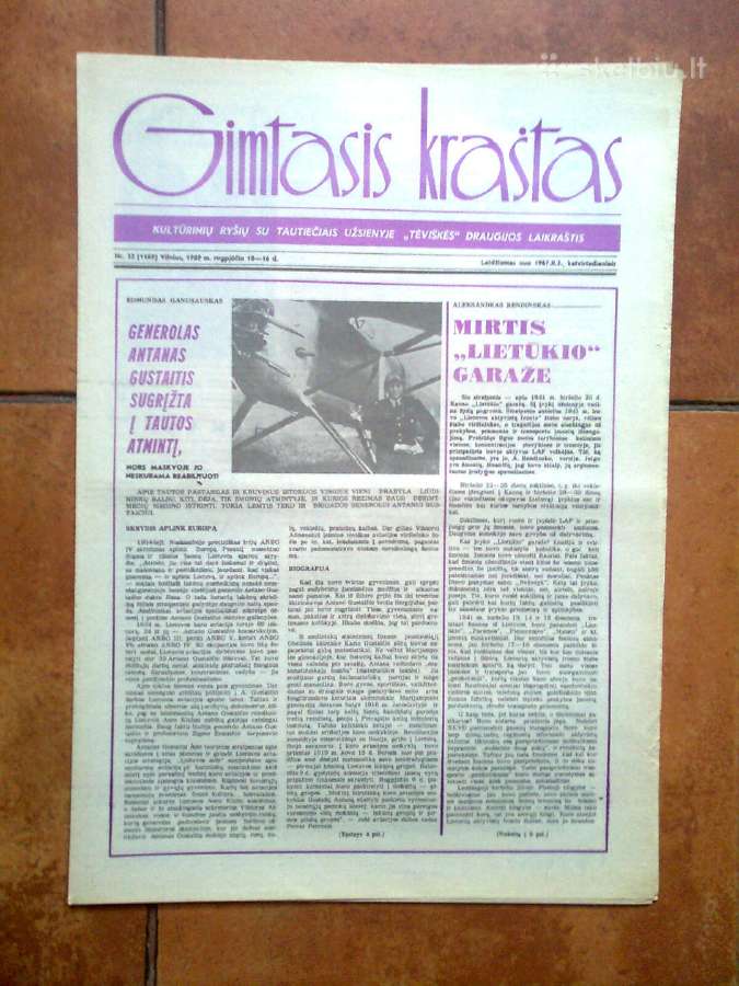 Laikraščių "Gimtasis Kraštas" 1989 metų komplektas - nuotraukos Nr. 6